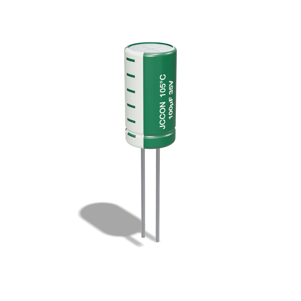 خازن الکترولیتی 100µF 35V JCCON سبز