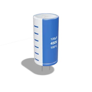 خازن الکترولیتی 120µF 450V آبی